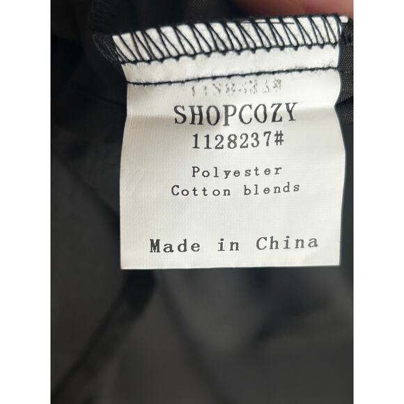 C.O.Z.Y Black Maxi A Line Shift Floor Length Dress Womens sz L - Picture 9 of 9